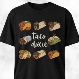 Taco Doxie T Shirt Gift For Dog Lover