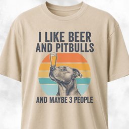 I Like Beer And Pitbulls T Shirt Gift For Dog Lover
