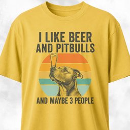 I Like Beer And Pitbulls T Shirt Gift For Dog Lover