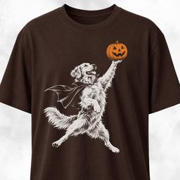 Golden Retrievers Jack O Lantern Dunk T Shirt Gift For Dog Lover