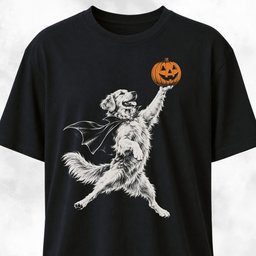 Golden Retrievers Jack O Lantern Dunk T Shirt Gift For Dog Lover