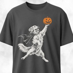 Golden Retrievers Jack O Lantern Dunk T Shirt Gift For Dog Lover