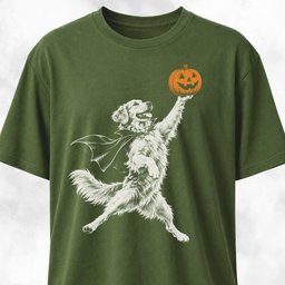 Golden Retrievers Jack O Lantern Dunk T Shirt Gift For Dog Lover