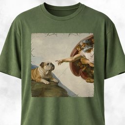 The Creation Of Bulldog T Shirt Gift For Dog Lover
