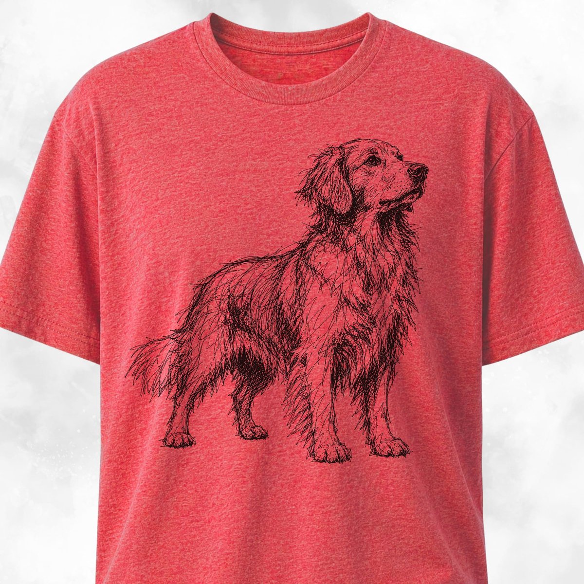 Golden Retriever Scribble T Shirt Gift For Dog Lover