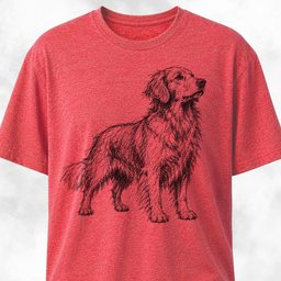 Golden Retriever Scribble T Shirt Gift For Dog Lover