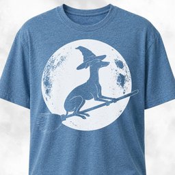 Iggy On A Broom T Shirt Gift For Dog Lover