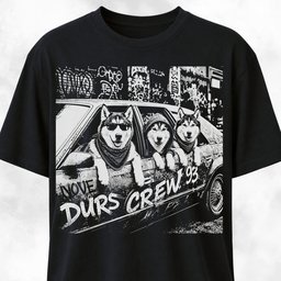 Huskies Gang In A Car T Shirt Gift For Dog Lover