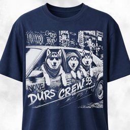 Huskies Gang In A Car T Shirt Gift For Dog Lover