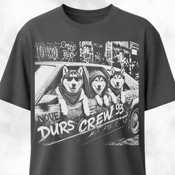 Huskies Gang In A Car T Shirt Gift For Dog Lover