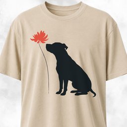 Red Flower Pitbull T Shirt Gift For Dog Lover