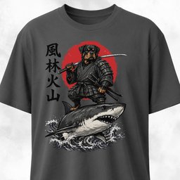 Samurai Rottweiler Riding A Shark T Shirt Gift For Dog Lover