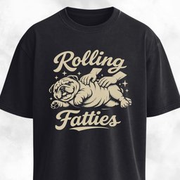 Rolling Fatties Bulldog T Shirt Gift For Dog Lover