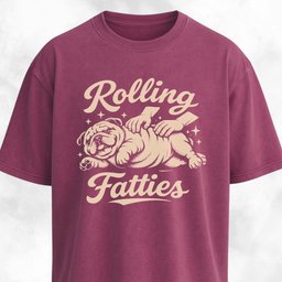 Rolling Fatties Bulldog T Shirt Gift For Dog Lover