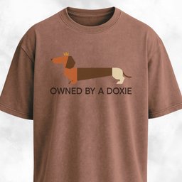 Owned By A Doxie T Shirt Gift For Dog Lover