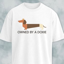 Owned By A Doxie T Shirt Gift For Dog Lover