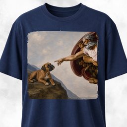 The Creation Of Adam Boxer Edition T Shirt Gift For Dog Lover