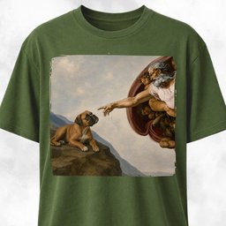 The Creation Of Adam Boxer Edition T Shirt Gift For Dog Lover
