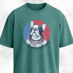 To The Moon And Back Frenchie Edition T Shirt Gift For Dog Lover