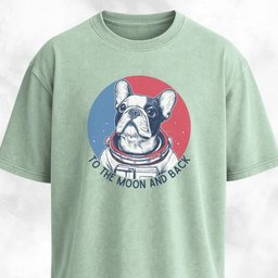 To The Moon And Back Frenchie Edition T Shirt Gift For Dog Lover