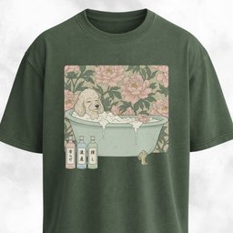 Poodle Taking A Bath T Shirt Gift For Dog Lover