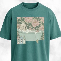 Poodle Taking A Bath T Shirt Gift For Dog Lover