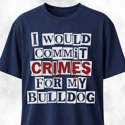 I Would Commit Crimes For My Bulldog T Shirt Gift For Dog Lover