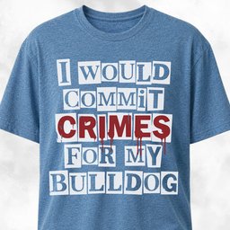 I Would Commit Crimes For My Bulldog T Shirt Gift For Dog Lover