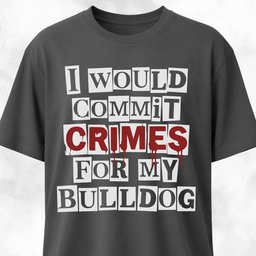 I Would Commit Crimes For My Bulldog T Shirt Gift For Dog Lover