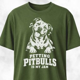 Petting Pitbulls Is My Jam T Shirt Gift For Dog Lover