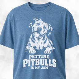 Petting Pitbulls Is My Jam T Shirt Gift For Dog Lover
