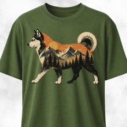 Nature Husky T Shirt Gift For Dog Lover