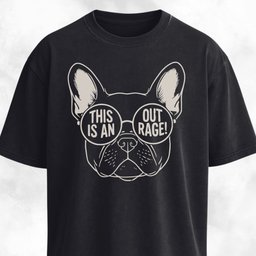 Outrage Frenchie T Shirt Gift For Dog Lover