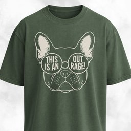 Outrage Frenchie T Shirt Gift For Dog Lover