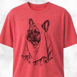 Nostalgic French Bulldog Ghost Portrait T Shirt Gift For Dog Lover
