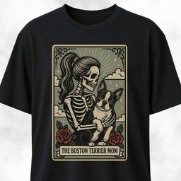 The Boston Terrier Mom Tarot Card T Shirt Gift For Mom