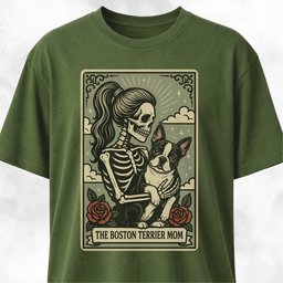 The Boston Terrier Mom Tarot Card T Shirt Gift For Mom