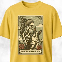 The Boston Terrier Mom Tarot Card T Shirt Gift For Mom
