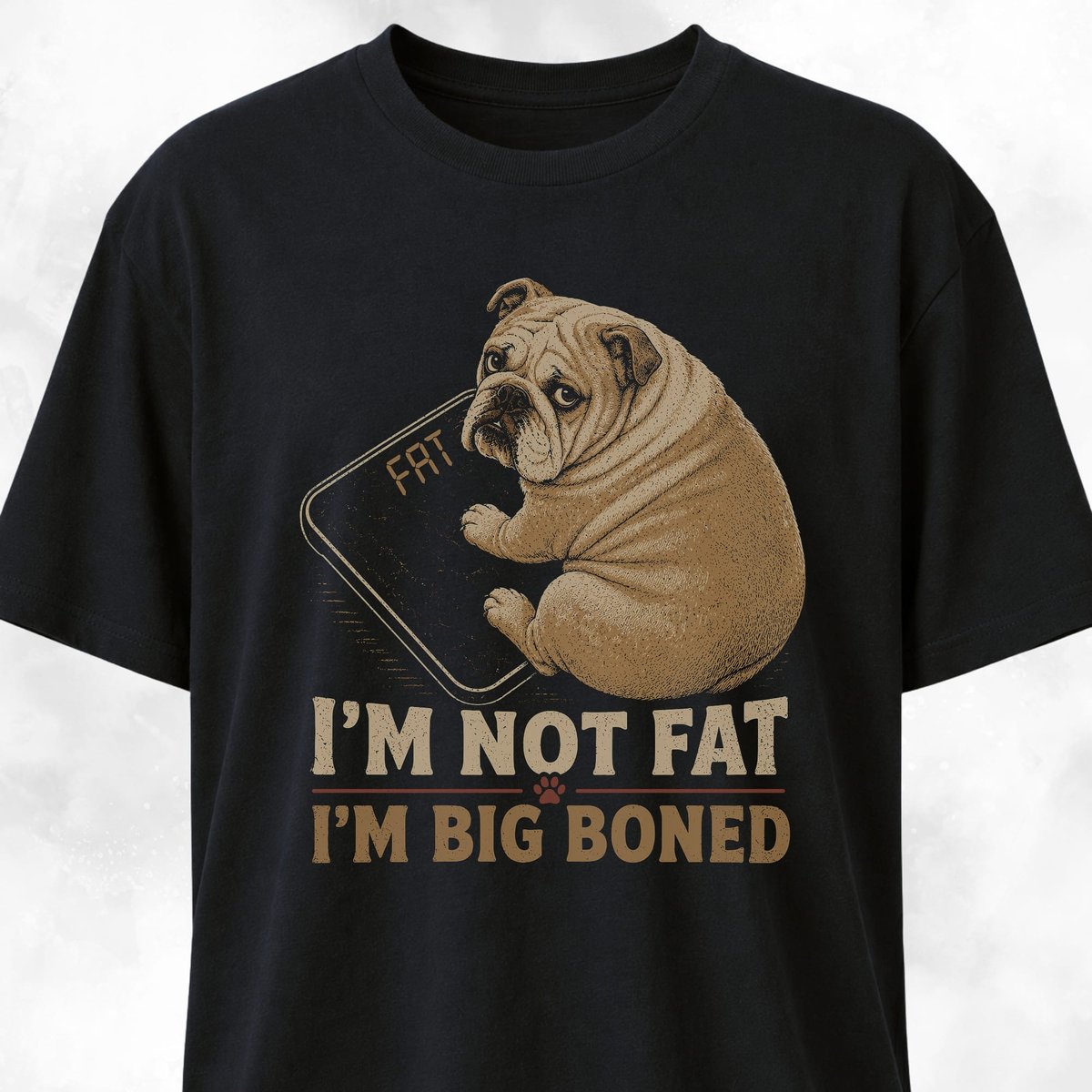 Im Not Fat Bulldog T Shirt Gift For Dog Lover