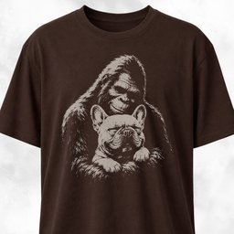 Sasquatch Hugging Frenchie T Shirt Gift For Dog Lover