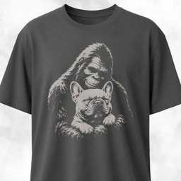Sasquatch Hugging Frenchie T Shirt Gift For Dog Lover