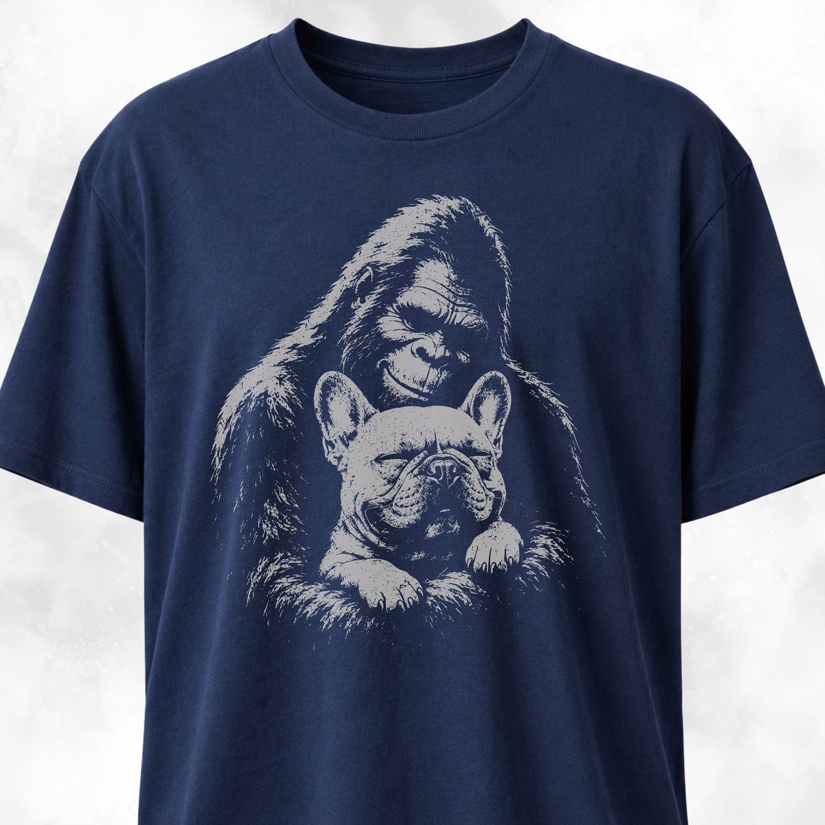Sasquatch Hugging Frenchie T Shirt Gift For Dog Lover