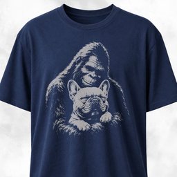 Sasquatch Hugging Frenchie T Shirt Gift For Dog Lover