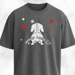 Merry Christmas Doxie Butt T Shirt Gift For Dog Lover