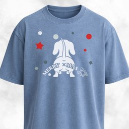 Merry Christmas Doxie Butt T Shirt Gift For Dog Lover