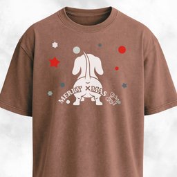 Merry Christmas Doxie Butt T Shirt Gift For Dog Lover
