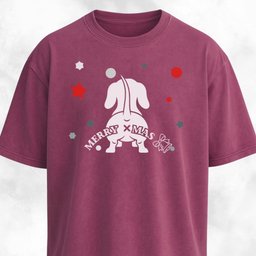 Merry Christmas Doxie Butt T Shirt Gift For Dog Lover