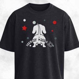 Merry Christmas Doxie Butt T Shirt Gift For Dog Lover