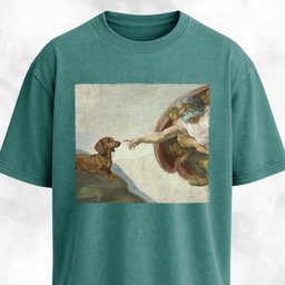 The Creation Of Adam Dachshund Edition T Shirt Gift For Dog Lover