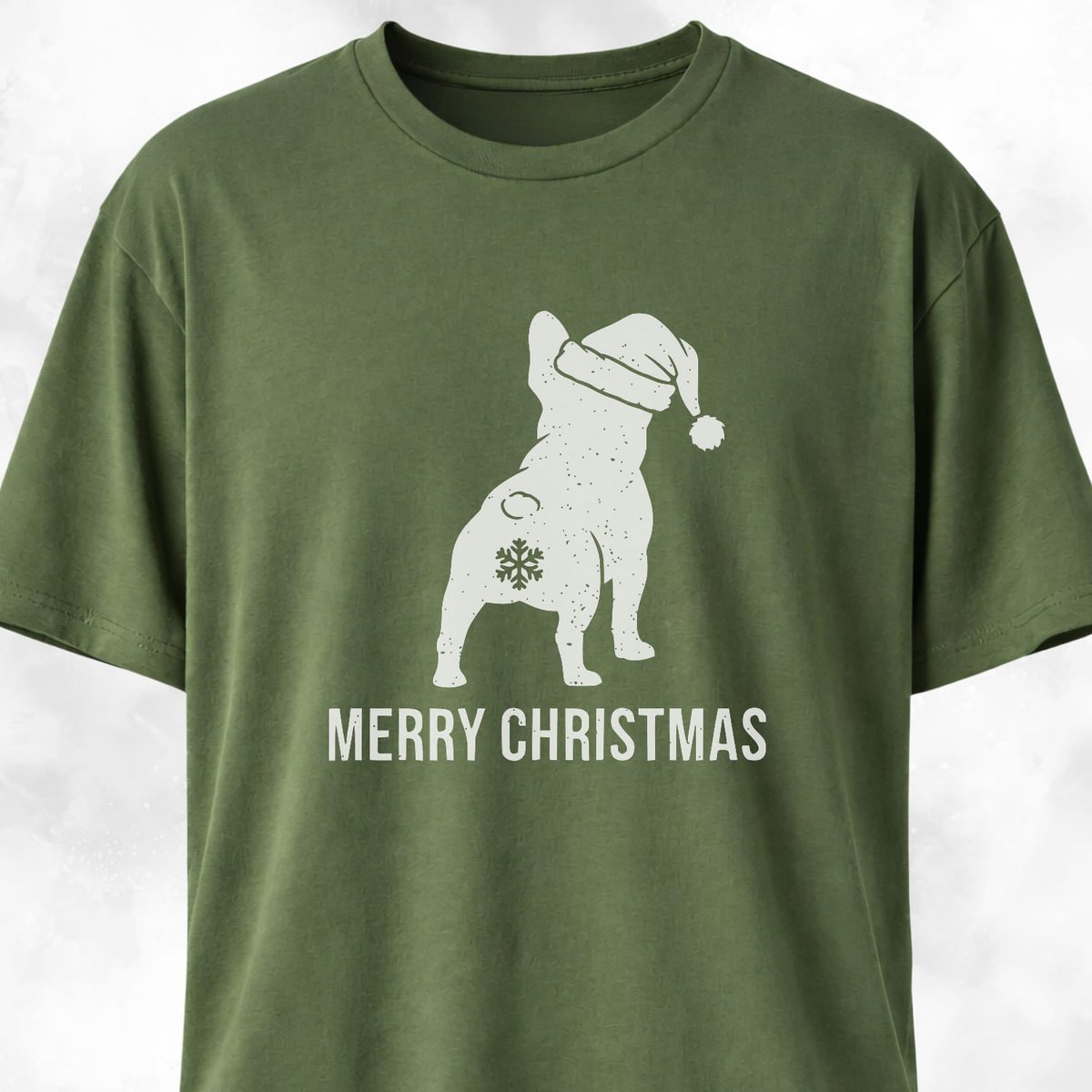 Merry Christmas Snowflake Butt Frenchie Edition T Shirt Gift For Dog Lover